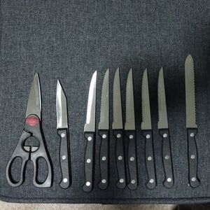 Farberware Knife Set Black 9 Pcs